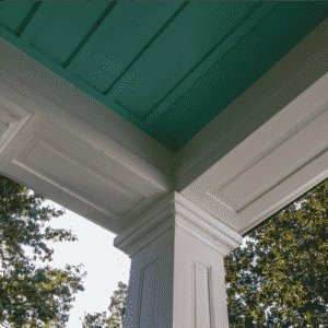 Page Farms: Entry porch ceiling, columns